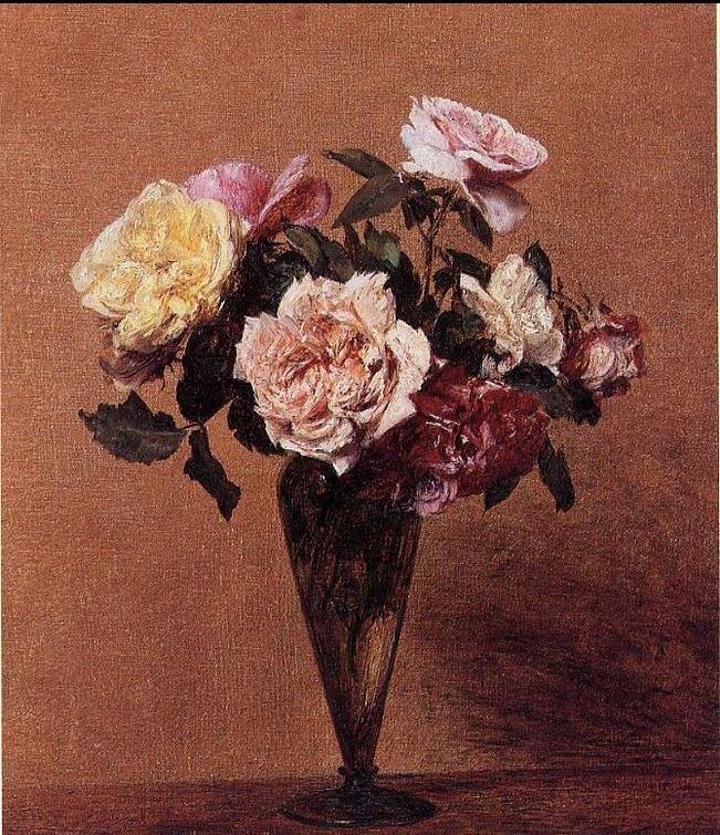 Henri Fantin-Latour Roses in a Vase II